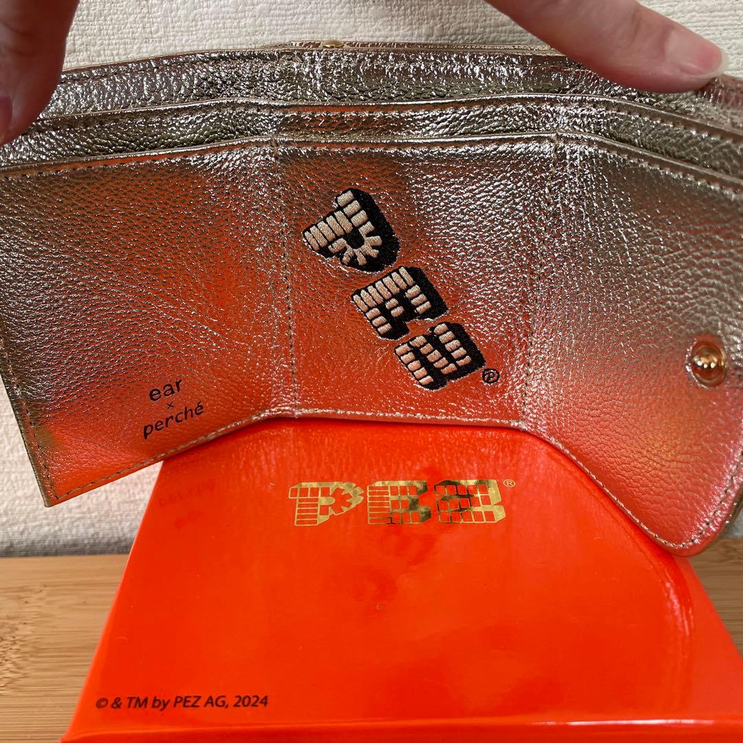 【PEZ(ペッツ)×perche(ペルケ)×ear】コラボジャバラ折り財布やぎ革