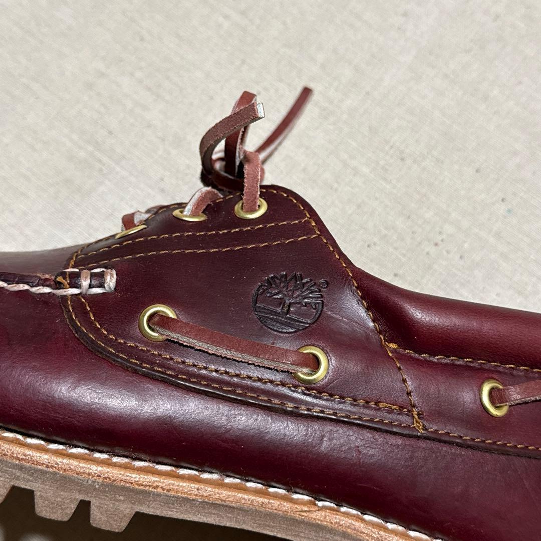 新品 ティンバーランド 3eye デッキシューズ ボルドー 26.0 モカシン