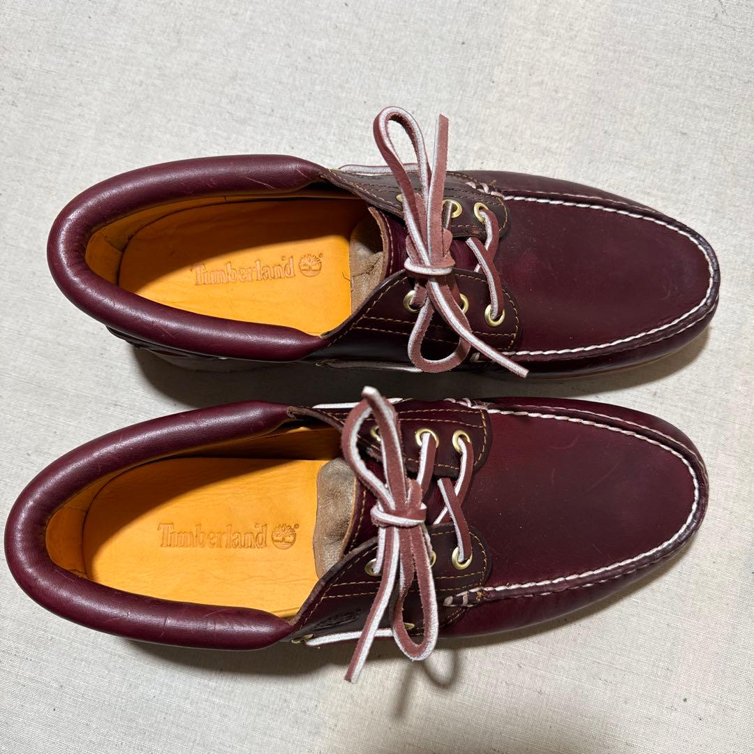 新品 ティンバーランド 3eye デッキシューズ ボルドー 26.0 モカシン