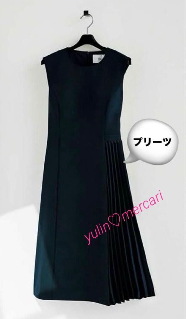 美品¥60,500♡Rene♡パーフェクトネイビースタイルドレス(38 Ｌ)