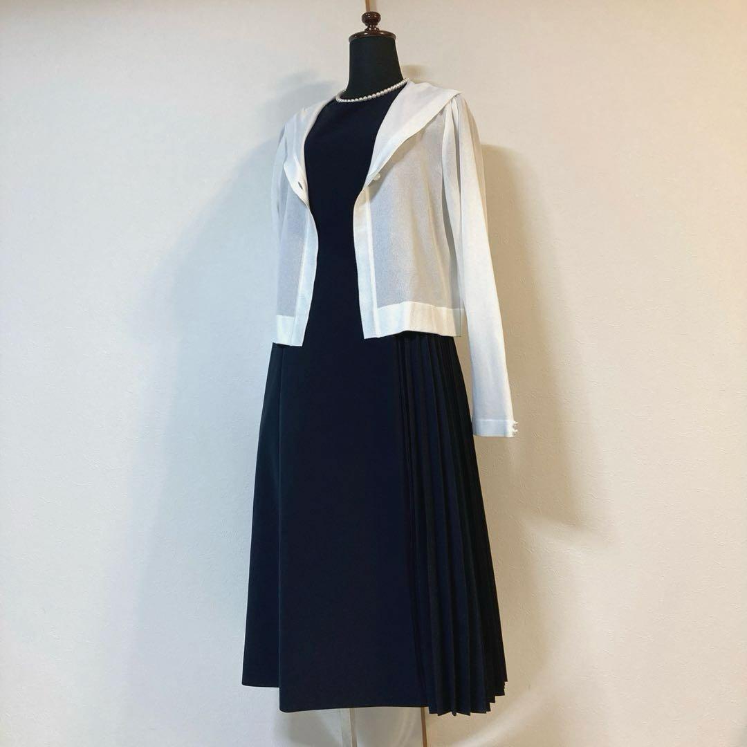 美品¥60,500♡Rene♡パーフェクトネイビースタイルドレス(38 Ｌ)