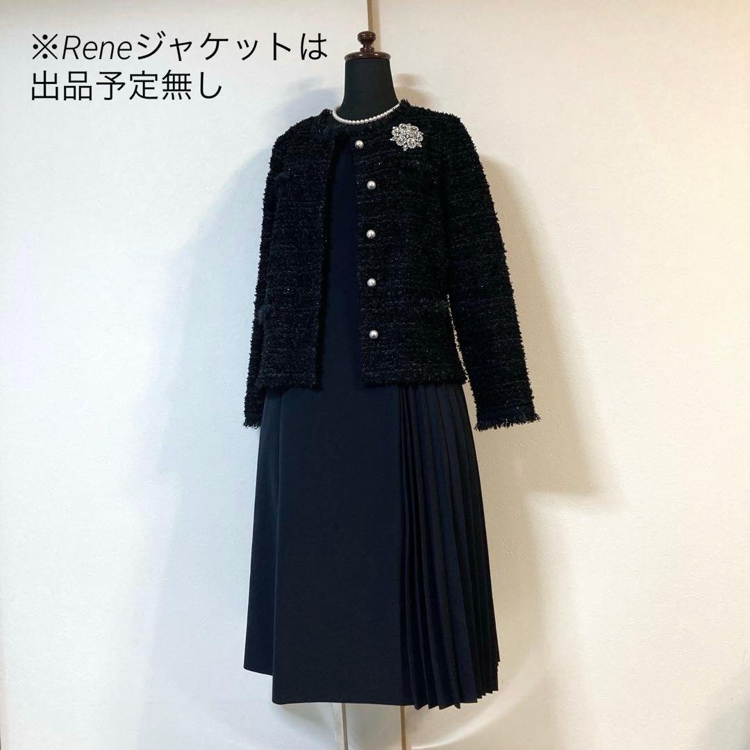美品¥60,500♡Rene♡パーフェクトネイビースタイルドレス(38 Ｌ)