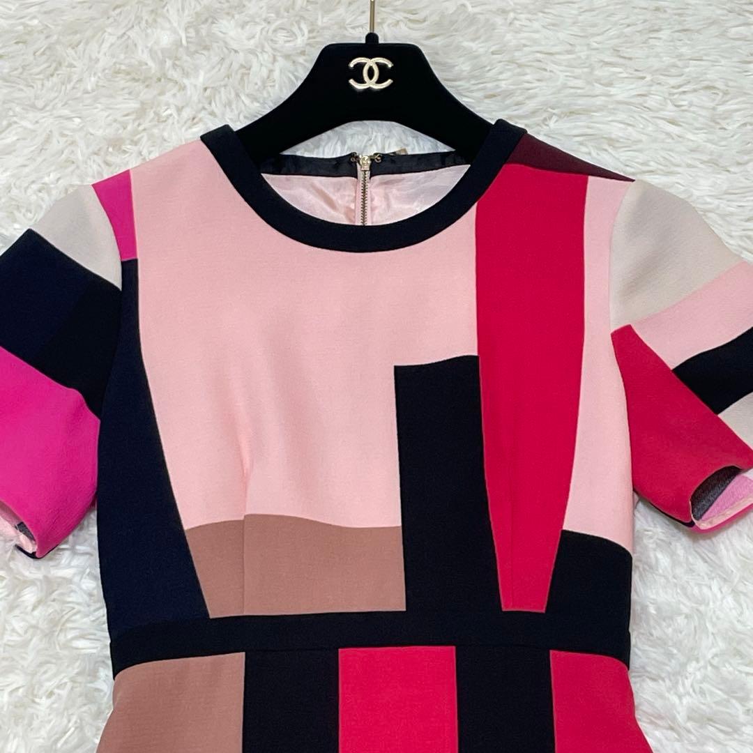 【美品】kate spade ケイトスペード　ワンピース　幾何学模様