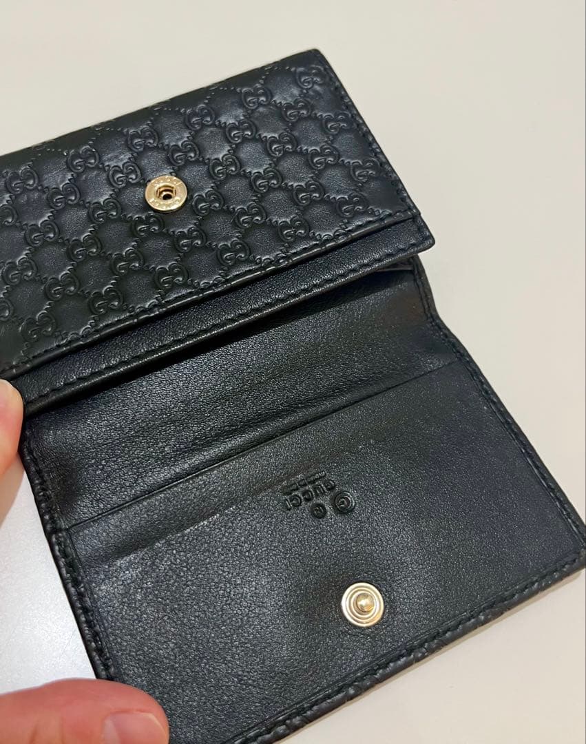 GUCCI ブラックレザー 名刺入れ