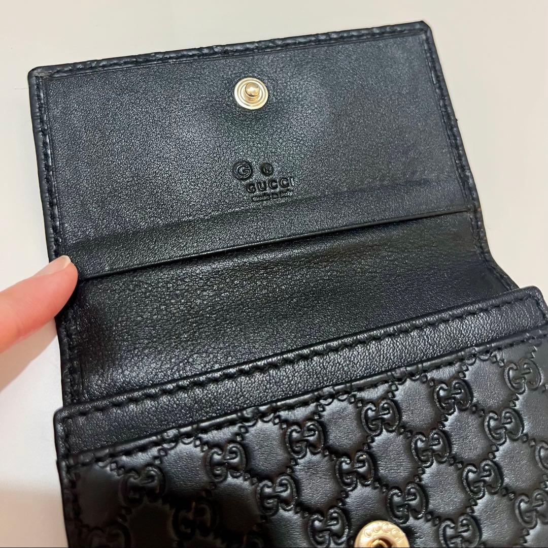 GUCCI ブラックレザー 名刺入れ