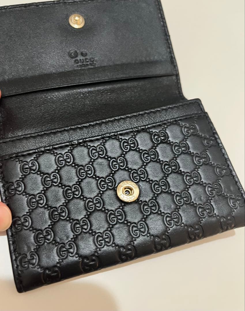 GUCCI ブラックレザー 名刺入れ