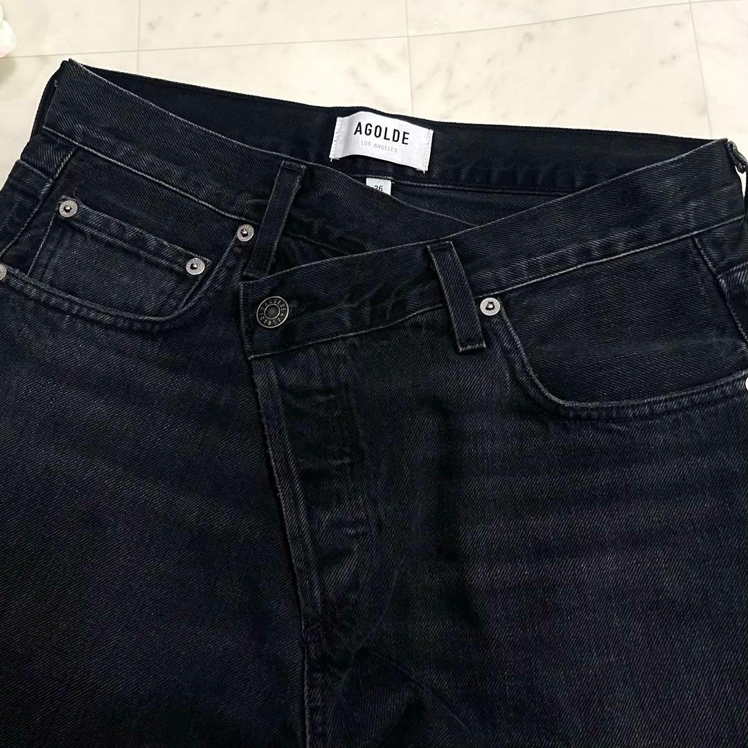 AGOLDE アシンメトリーデニムパンツ