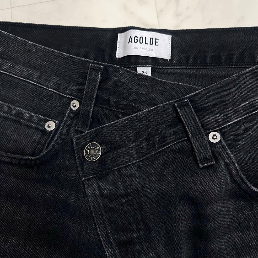 AGOLDE アシンメトリーデニムパンツ