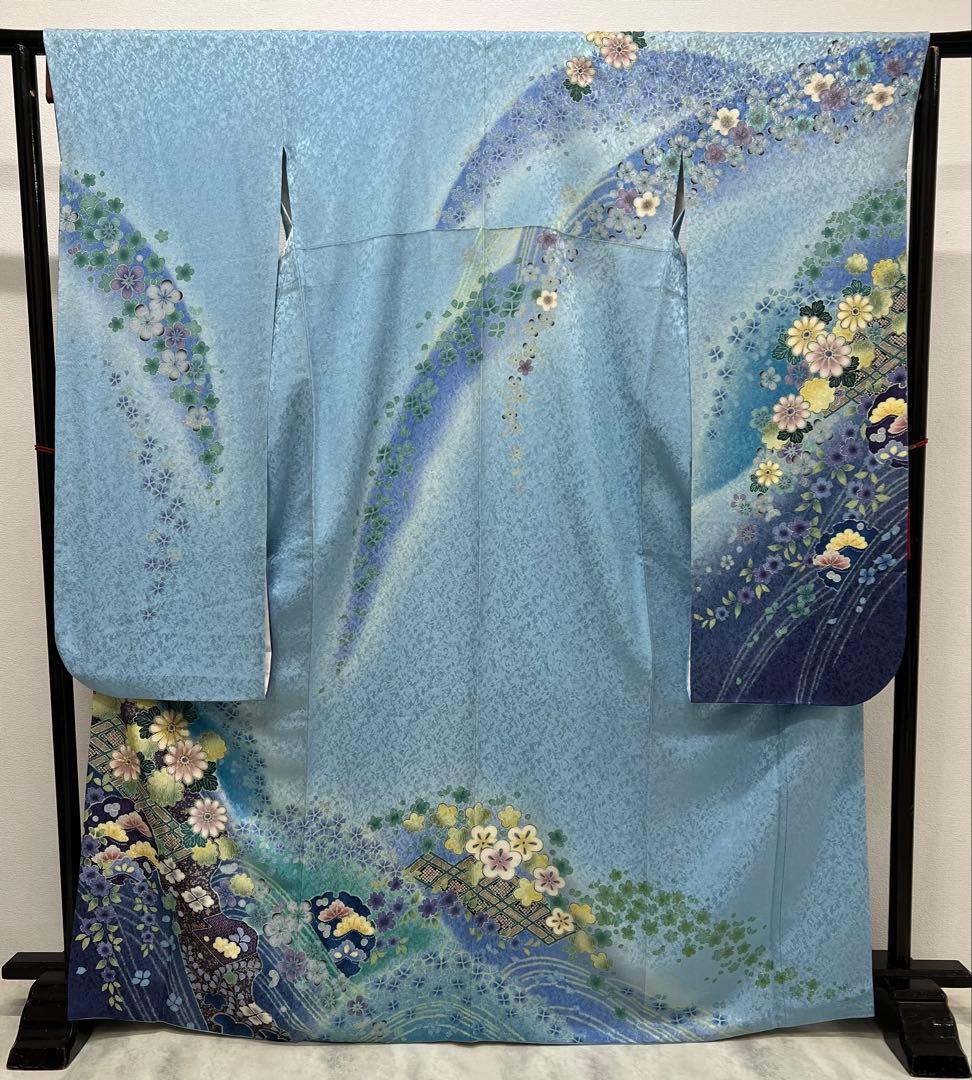振り袖　フルセット　別誂長襦袢　成人式　金彩加工　刺繍入り　金通し　875