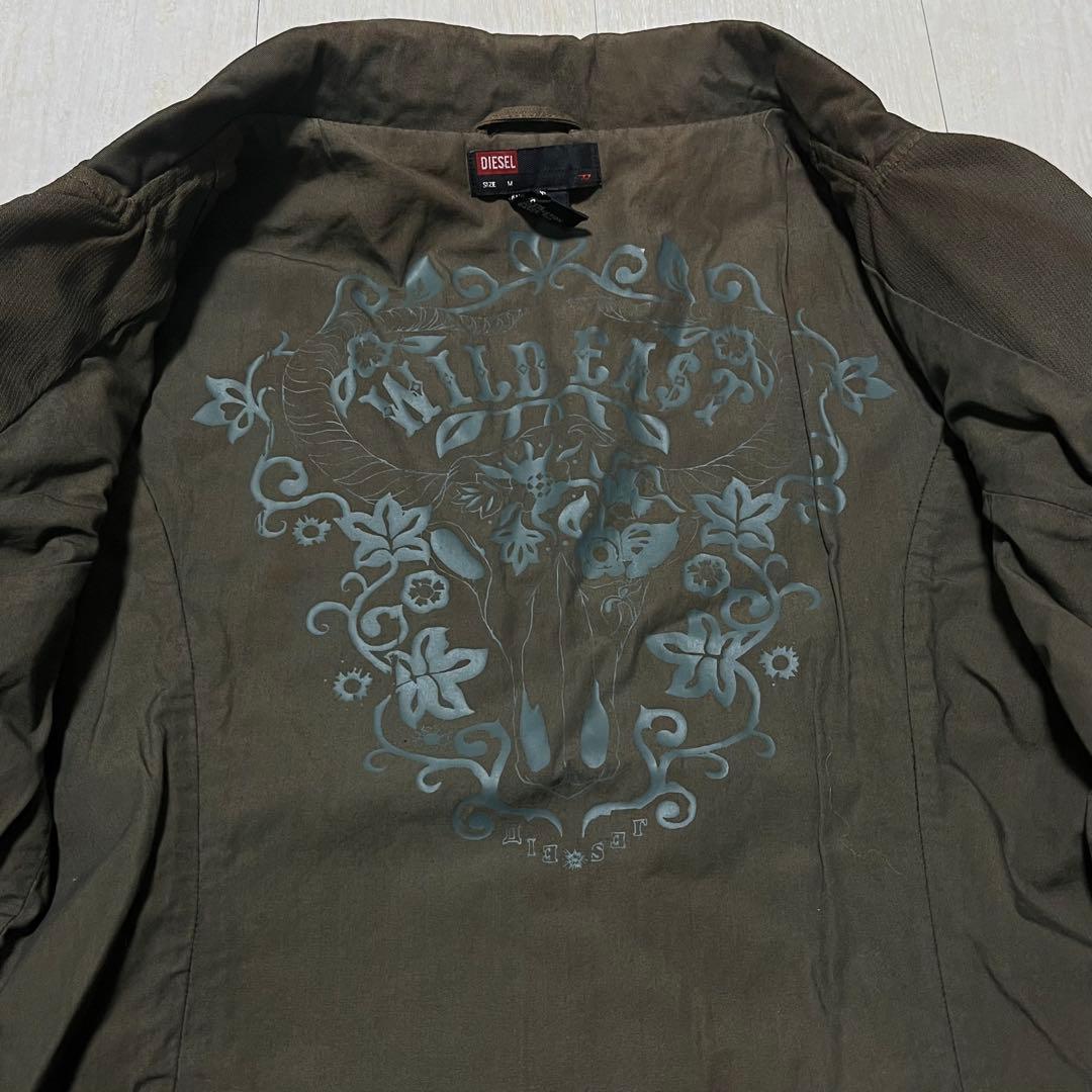 【DIESEL】ディーゼル ジャケット ブラウン Y2K デザイン Mサイズ