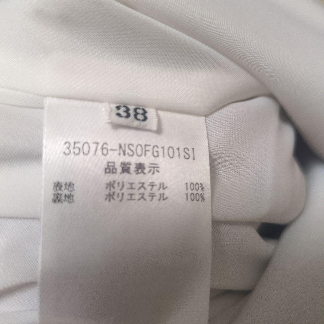 美品★フォクシーニューヨークFOXEY（グレーがかった）ホワイトワンピース38