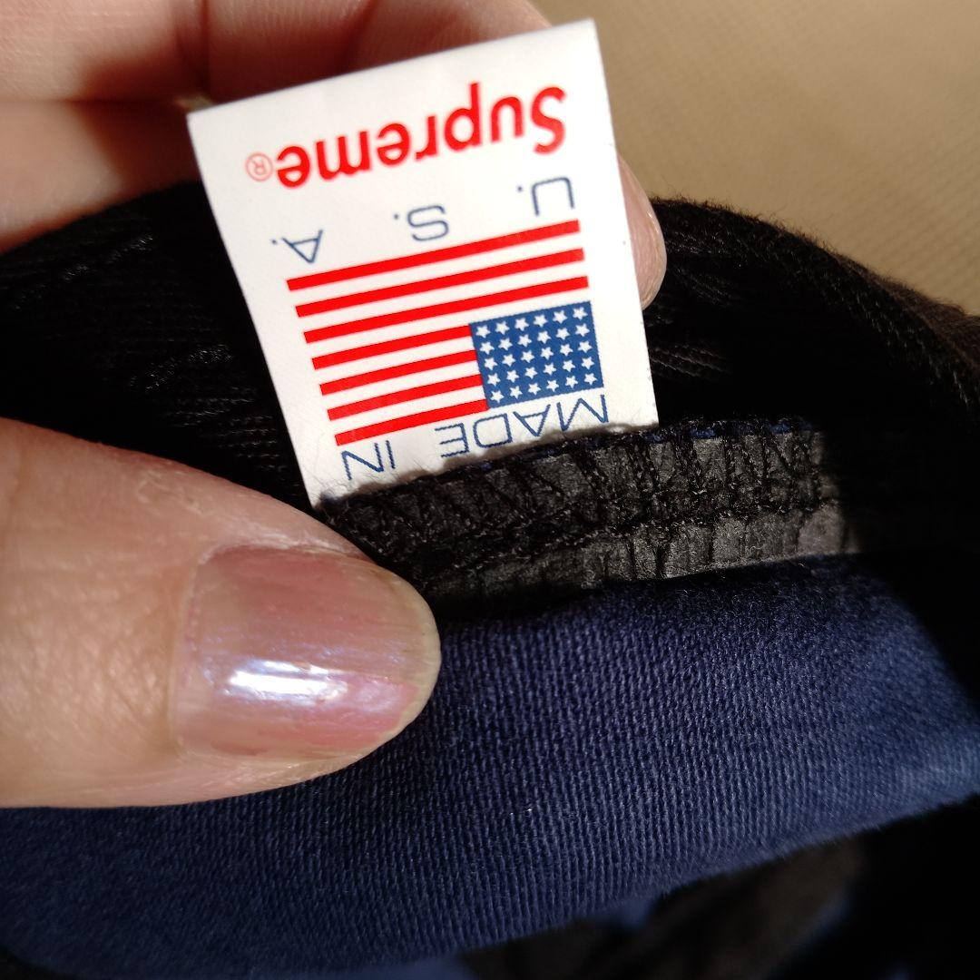 早い者勝ち‼️最終値下げSupreme ネイビーキャップ 緯度経度刺繍