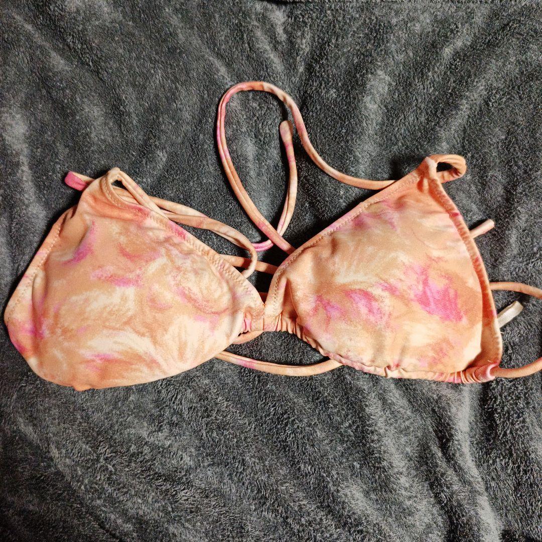 有*紀様 【撮影用コスプレ衣装 水着】水着 ビキニ タイダイ柄 オレンジ ピンク