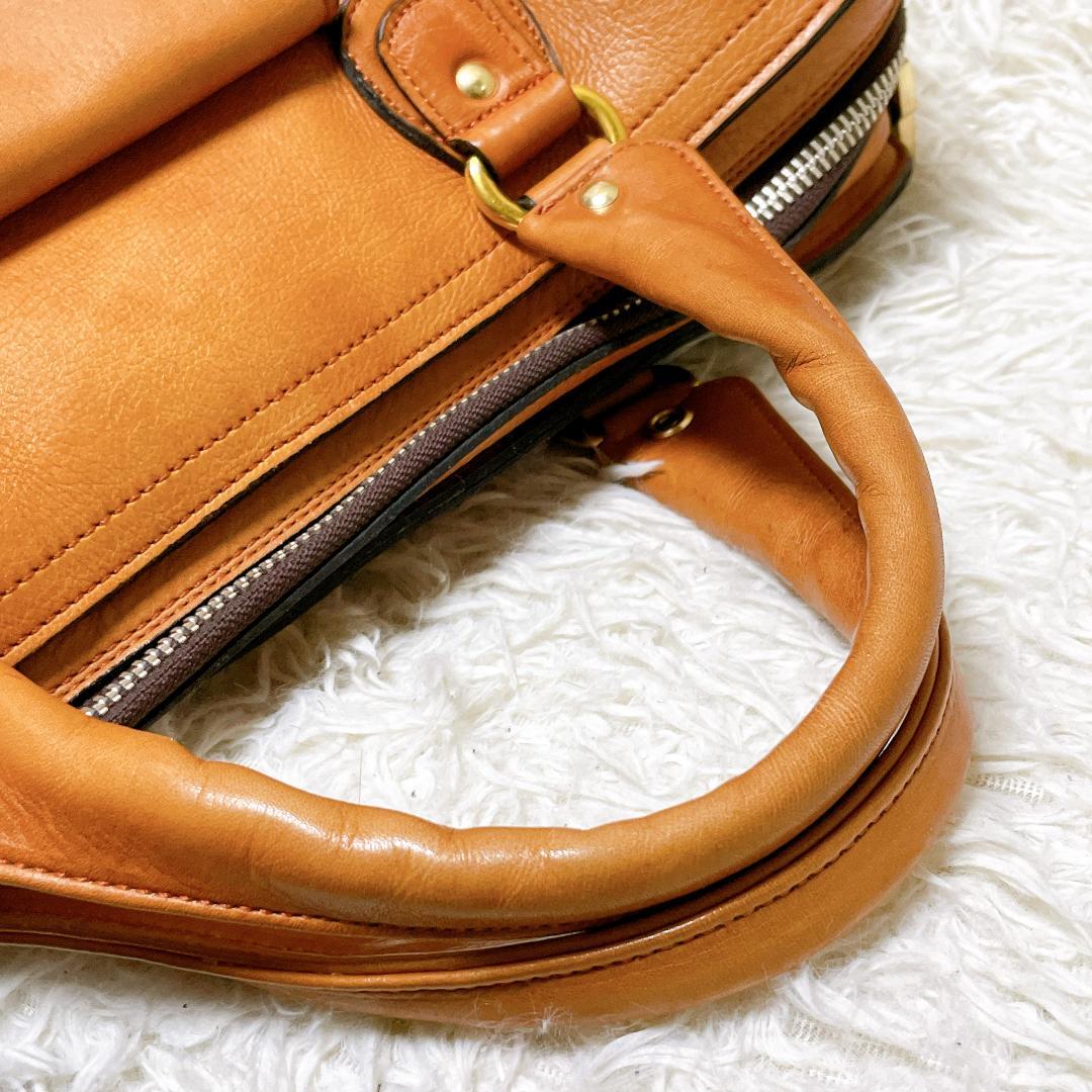 PORTER BARON 2way ボストンバッグ 本革 鍵付き ブラウン