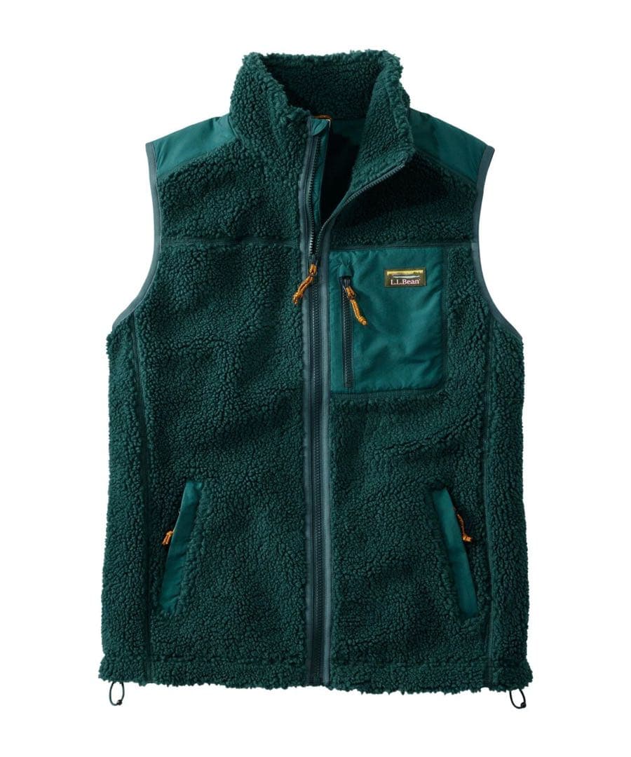 LLBean シェルパフリースベスト 米国レギュラー M グリーン