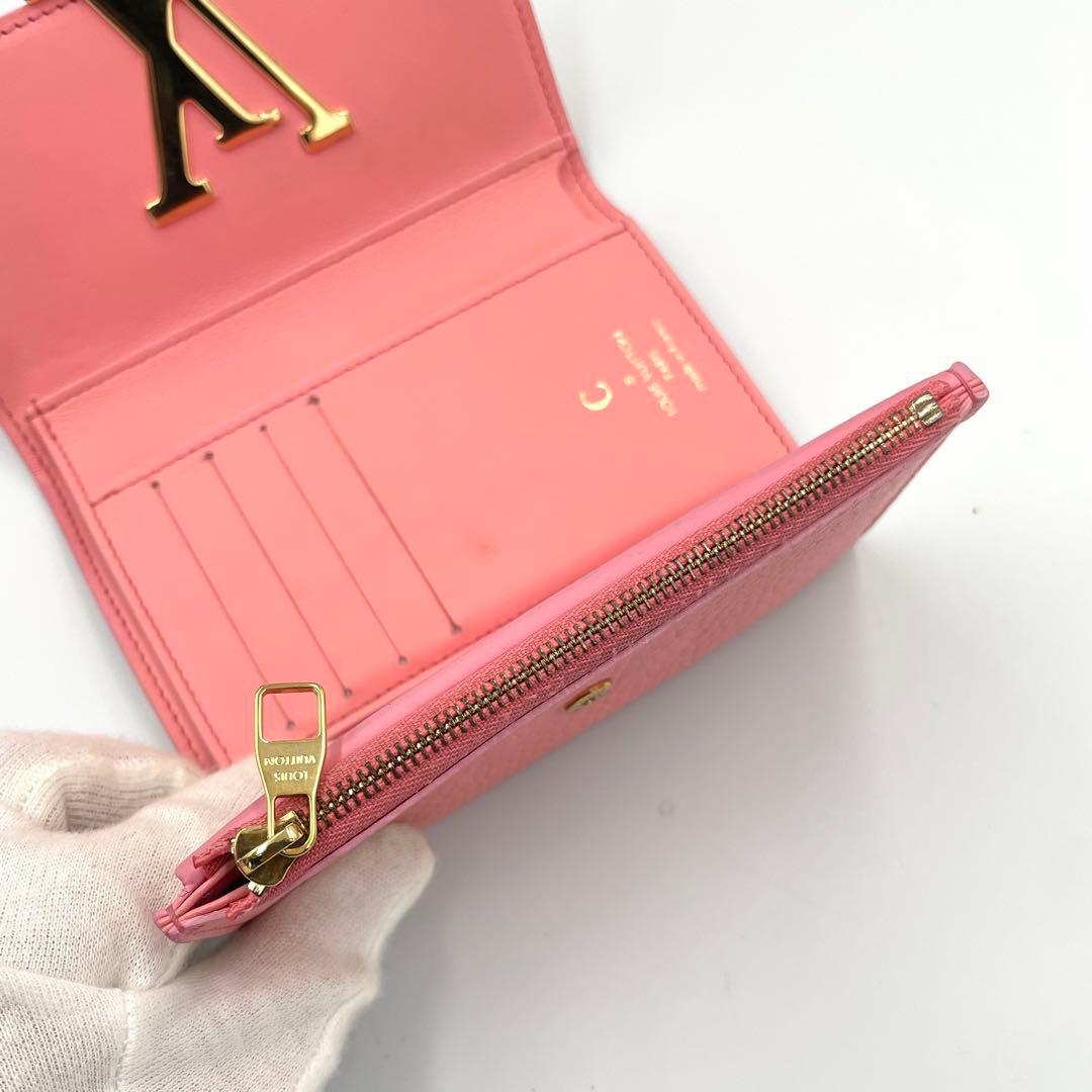 ルイヴィトン　トリヨン　ポルトフォイユ・カプシーヌ　コンパクト　三つ折り財布
