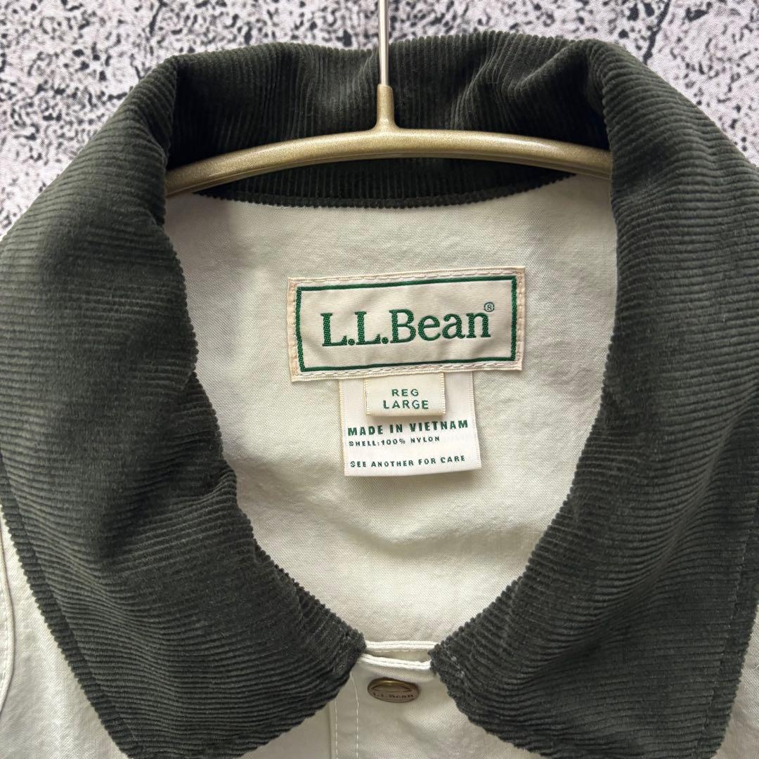 美品　LLBean フィールドコート　サンドベージュ×ブラウン　カバーオール