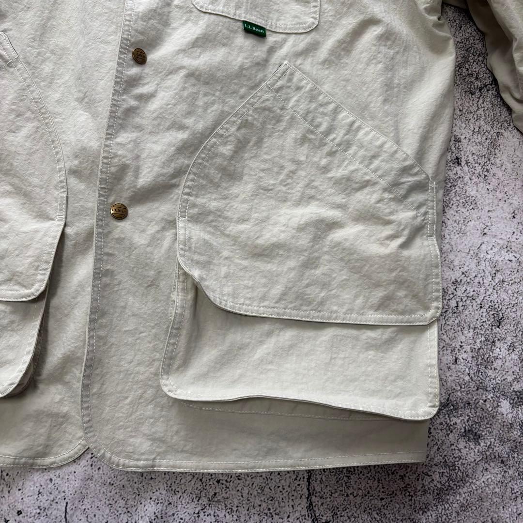 美品　LLBean フィールドコート　サンドベージュ×ブラウン　カバーオール