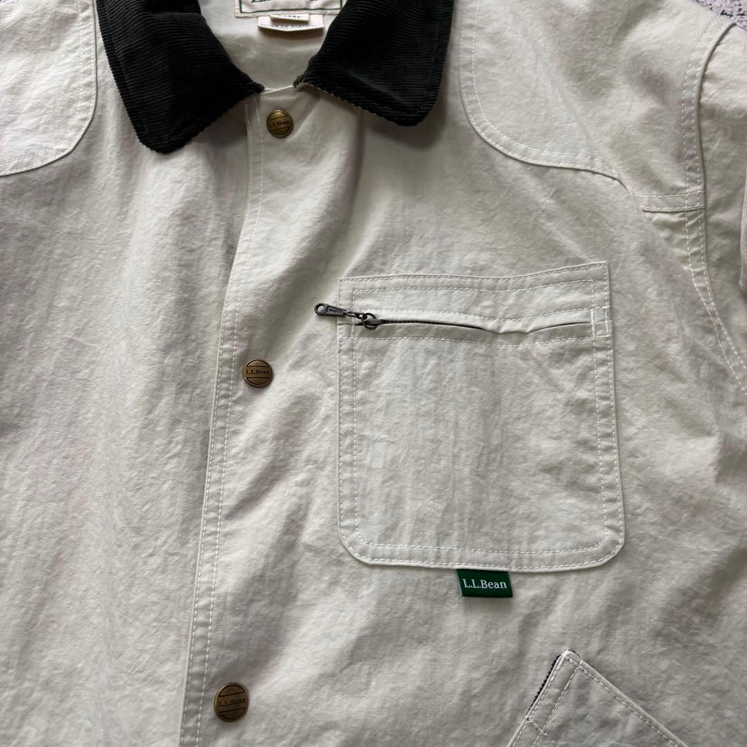 美品　LLBean フィールドコート　サンドベージュ×ブラウン　カバーオール