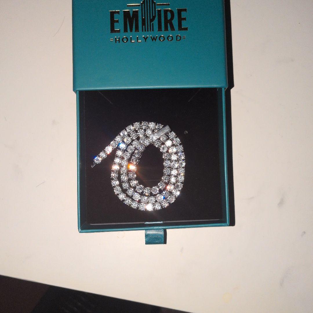 テニスチェーン 5mm (White Gold) 50cm