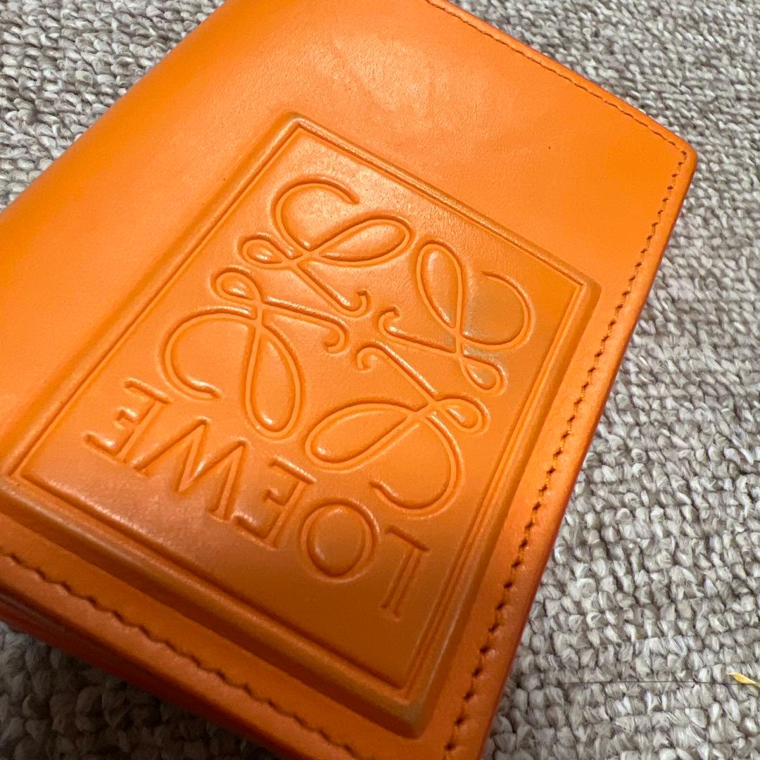 LOEWE 三つ折財布 オレンジ