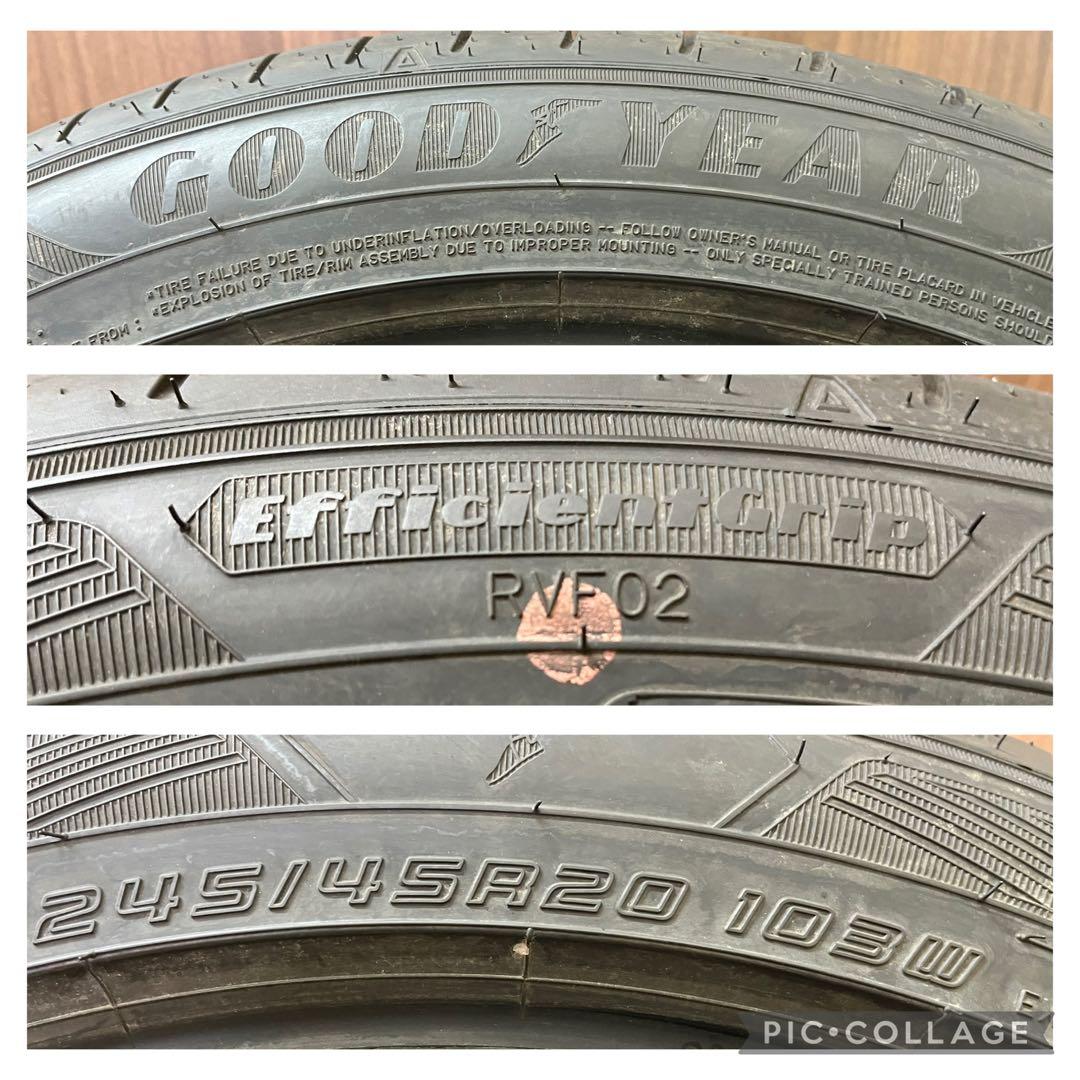 ②2024年製 グッドイヤー 中古サマータイヤ245/45R20 1本
