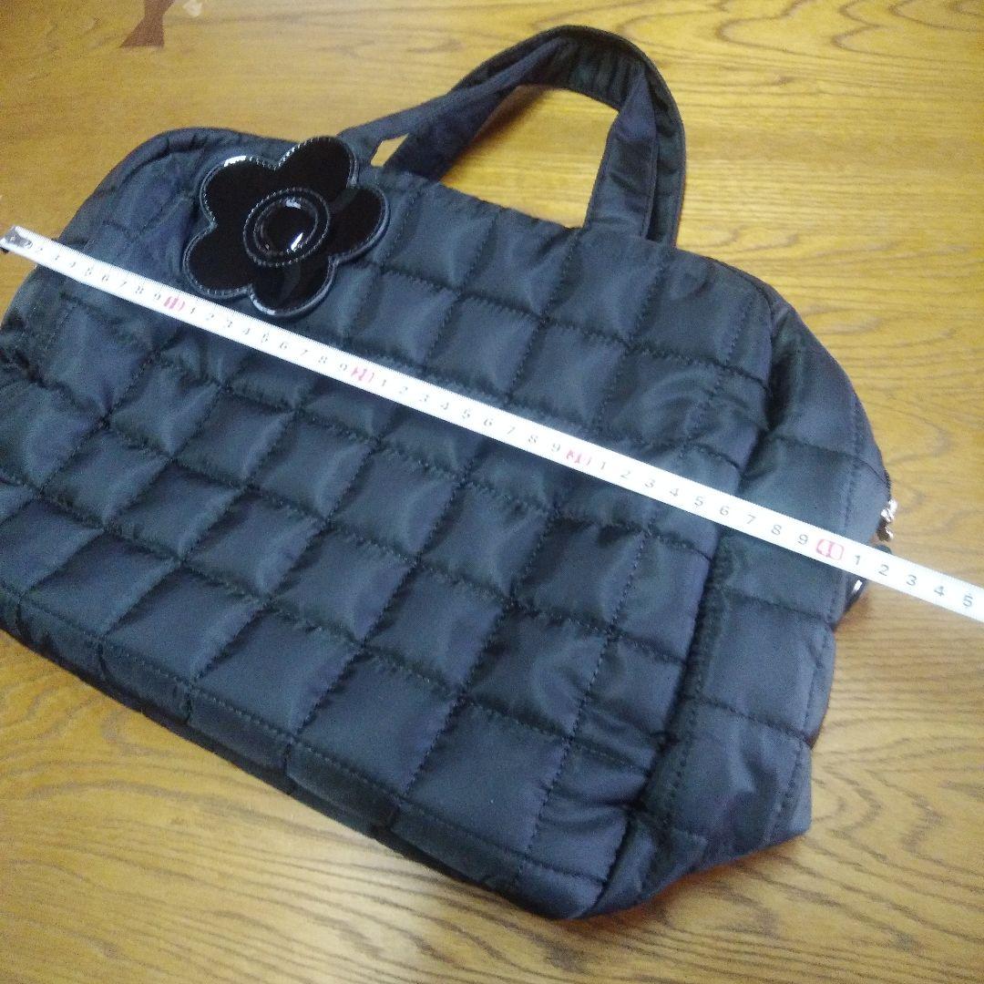 新品未使用・マリークワント ボストンバッグ・旅行バッグ 黒キルティング