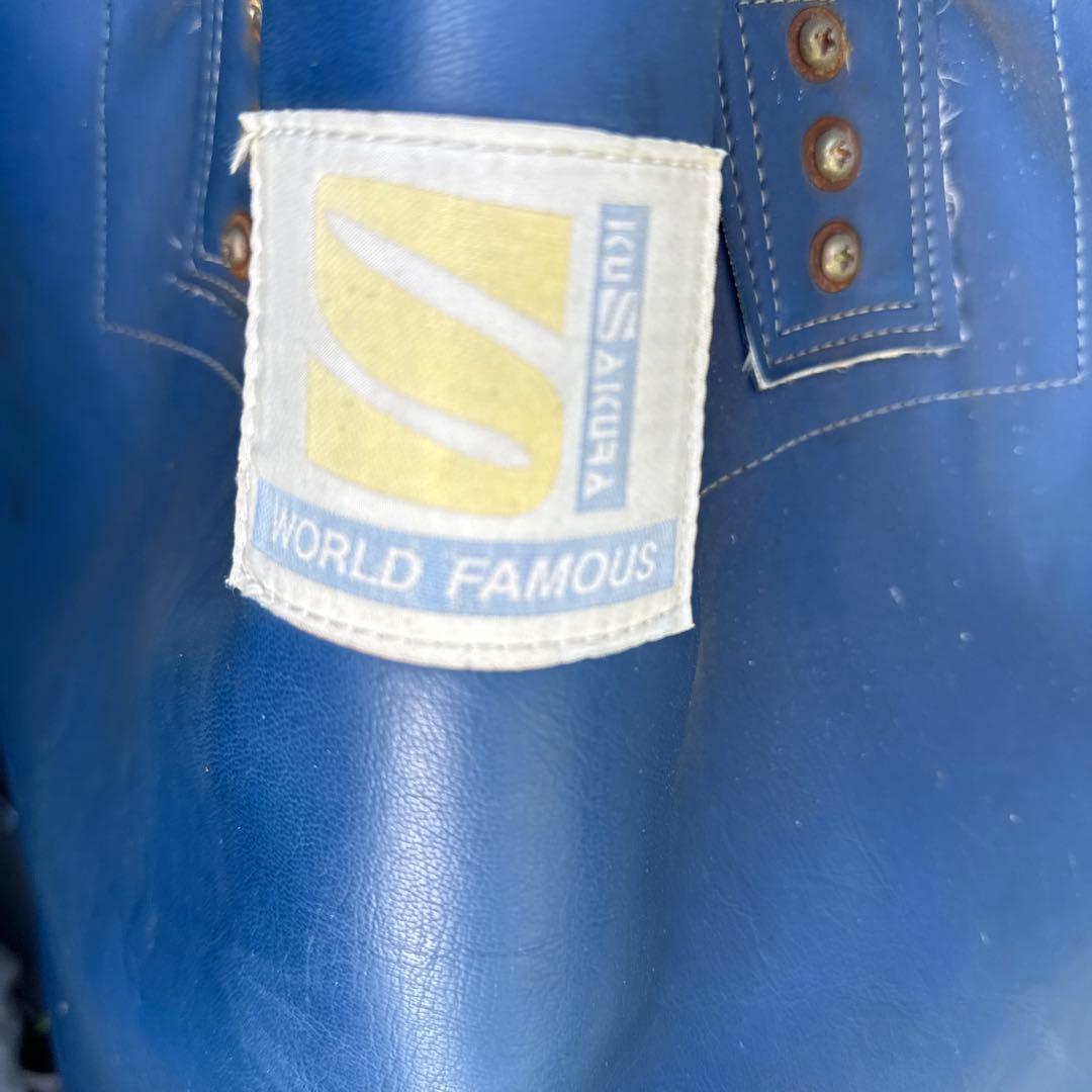 WORLD FAMOUS サンドバッグ 青黒 チェーン付き