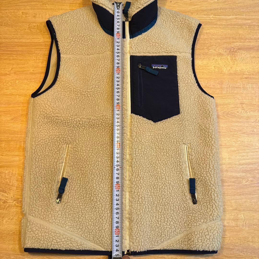 美品⭐️patagonia フリースベスト M ベージュ/ネイビー