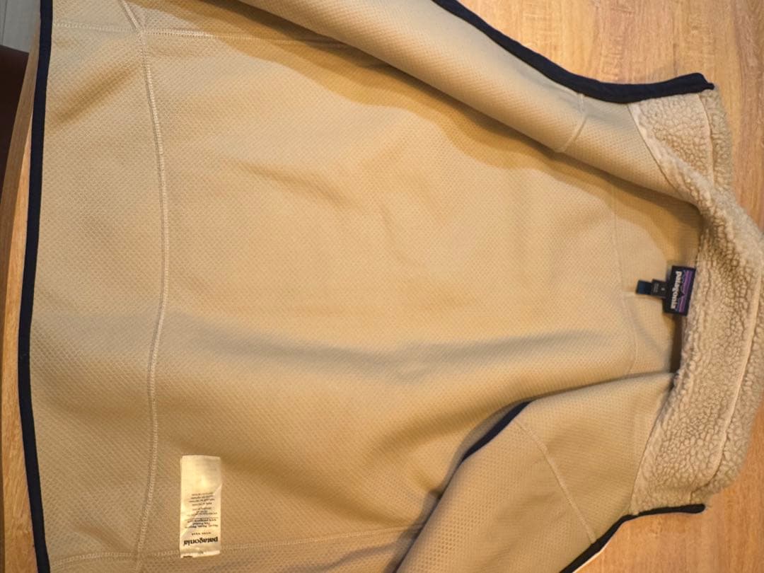 美品⭐️patagonia フリースベスト M ベージュ/ネイビー