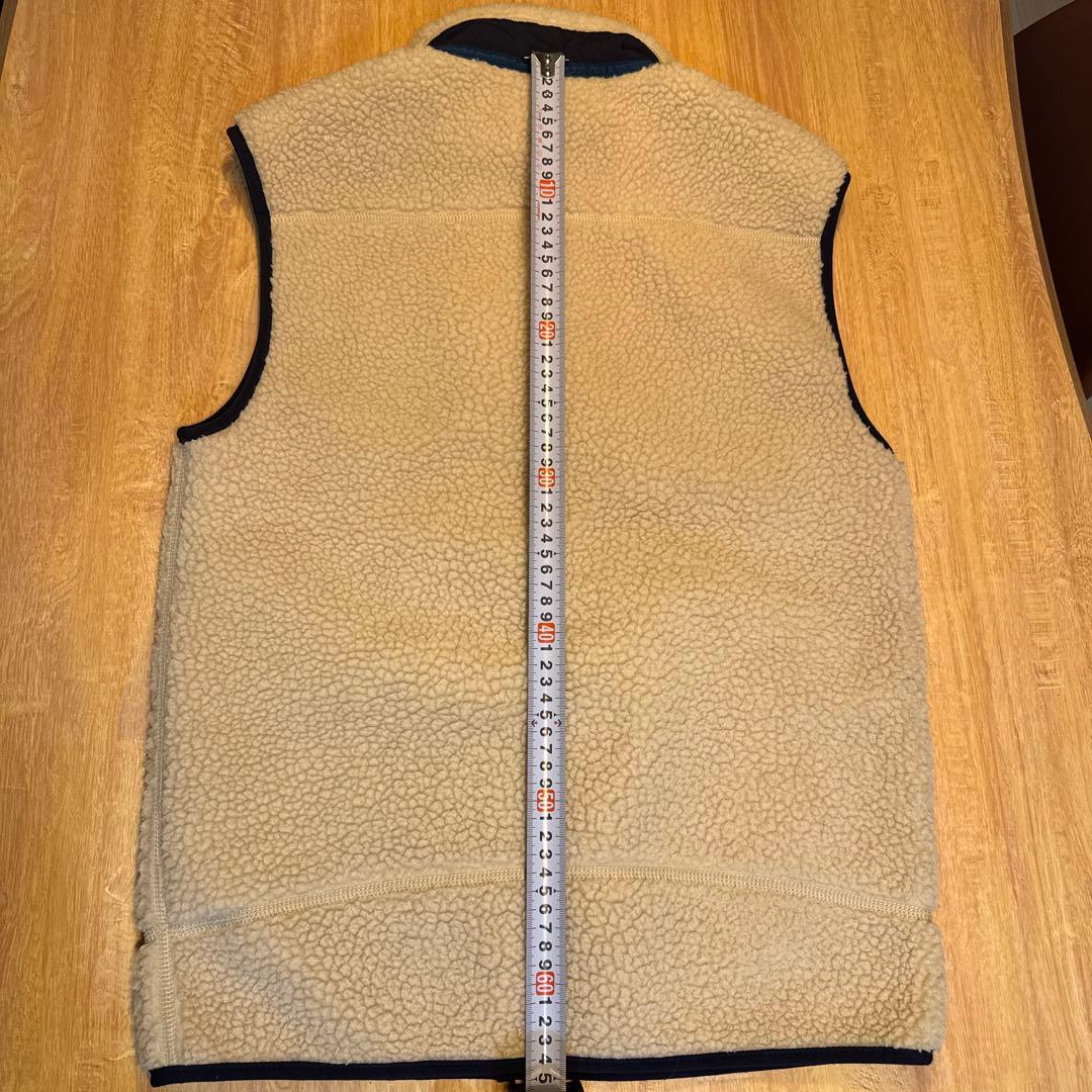 美品⭐️patagonia フリースベスト M ベージュ/ネイビー