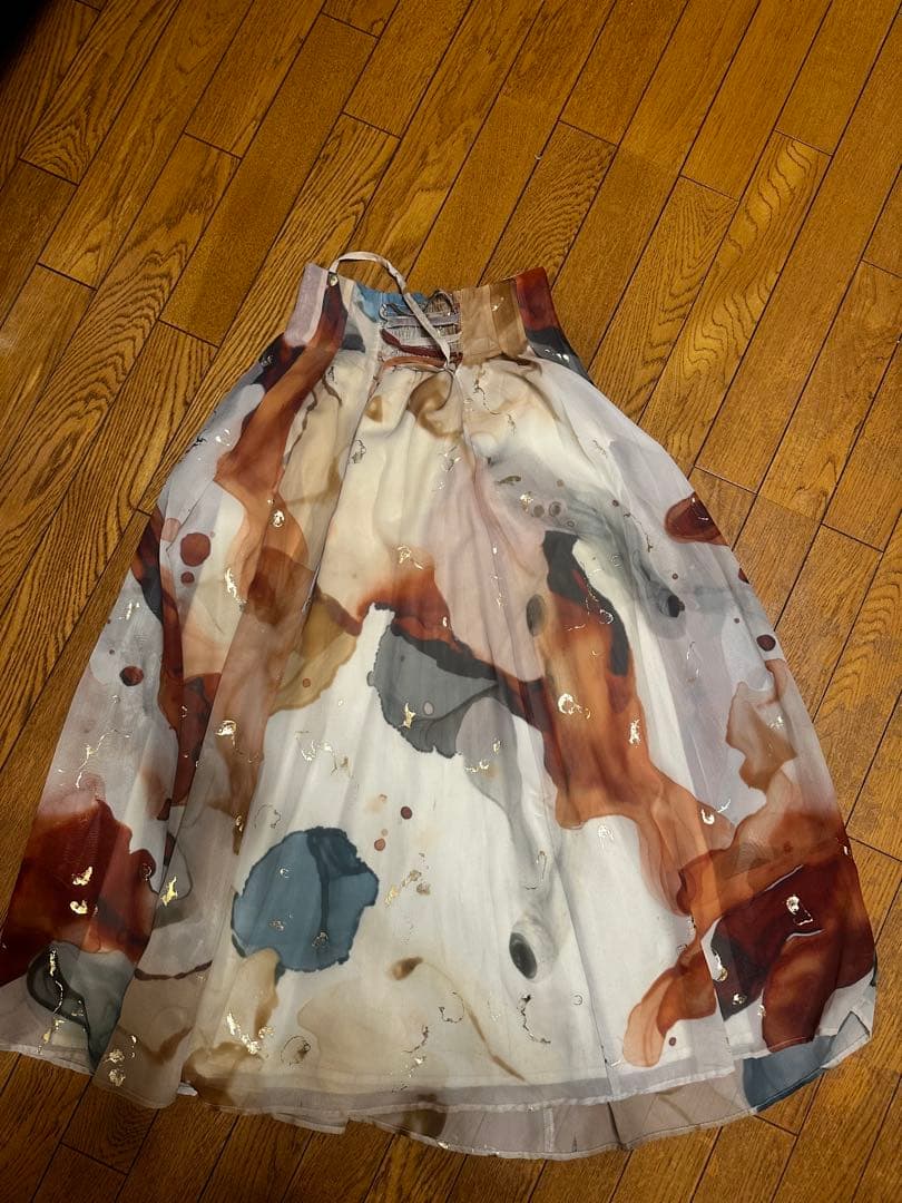 スカート Ameri UNDRESSED AMELIA INK ART SKIRT