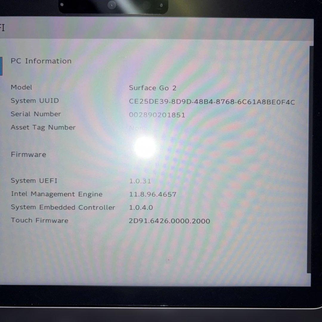 Microsoft Surface Go2 64GB Windows11初期化済