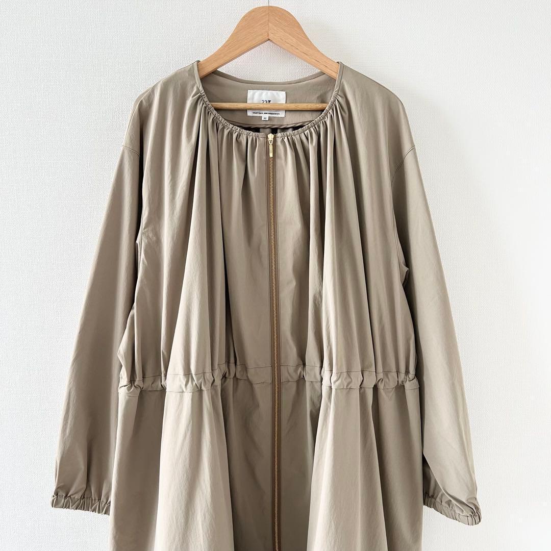 美品✨23区【撥水加工】ナイロン2WAYストレッチ ロングアウター　2025SS