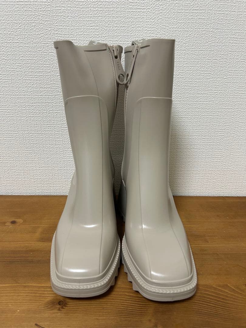 Chloé ベージュ 厚底レインブーツ　値下げ3/6まで
