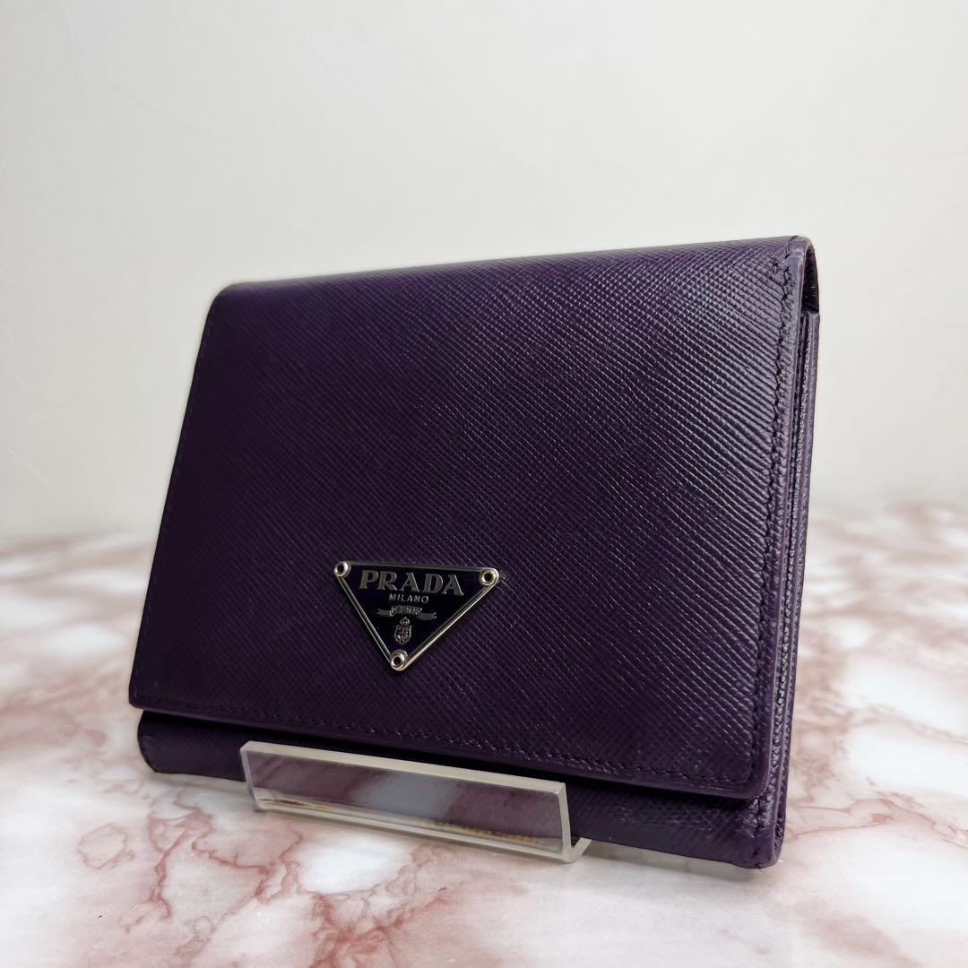 60【極美品】PRADA 二つ折り財布 折り財布