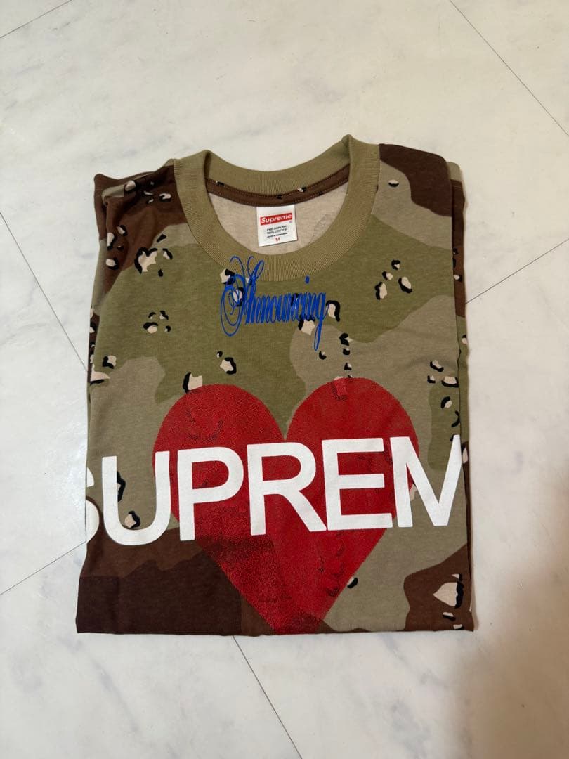 トップス Supreme Announcing Tee Chocolate Camo M
