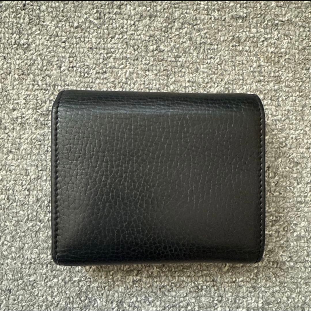 GUCCI ブラックレザー 三つ折り財布