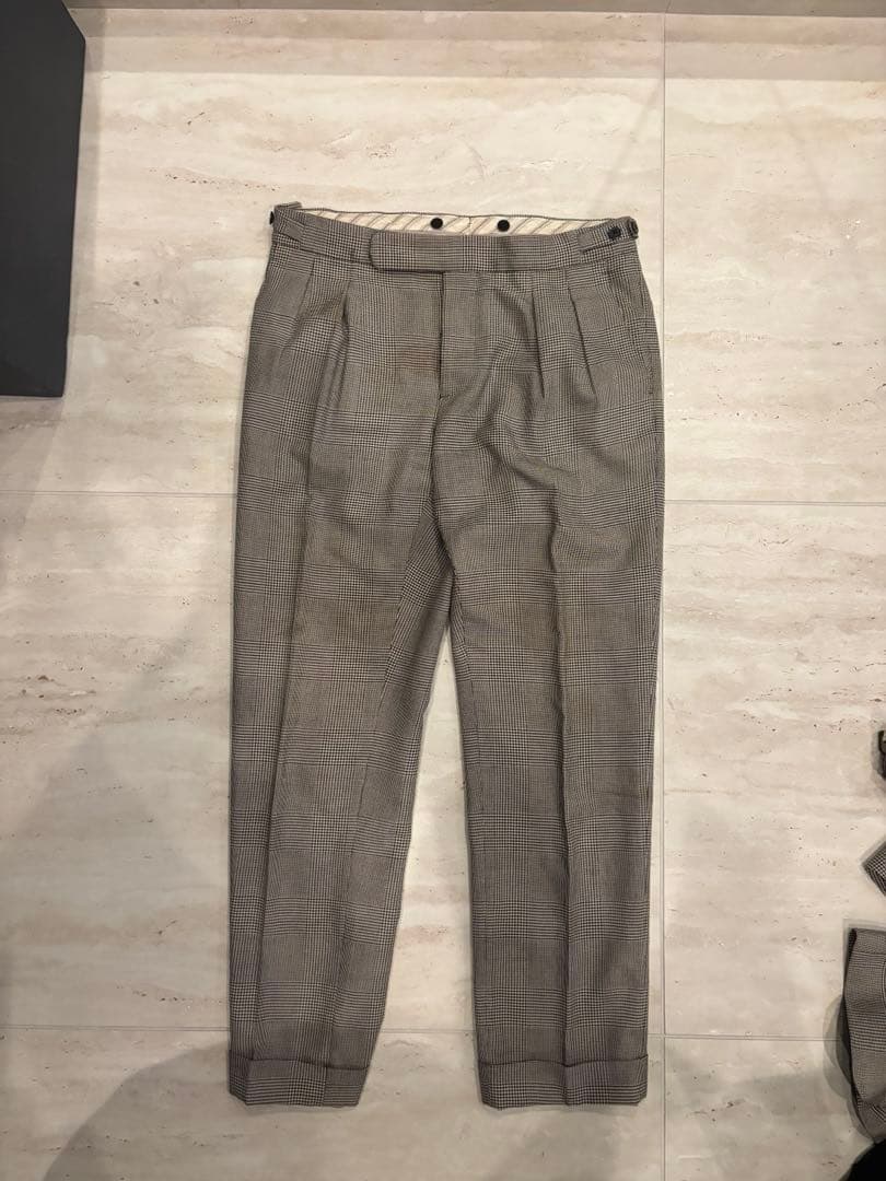 LARDINI グレンチェック3Bジャケット　セットアップ