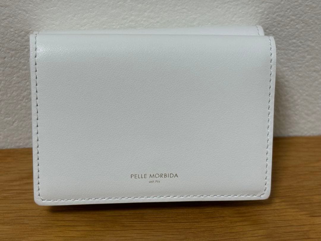 再値下げ【新品未使用】ペッレモルビダ三つ折り財布　PMO-KBA619 ホワイト