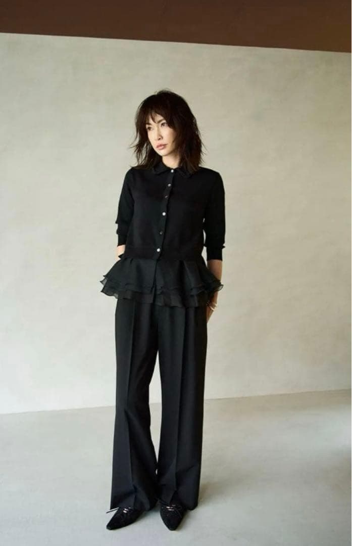 新品　25aw ユナイテッドアローズ レディーポロコンビ ニット ウォッシャブル