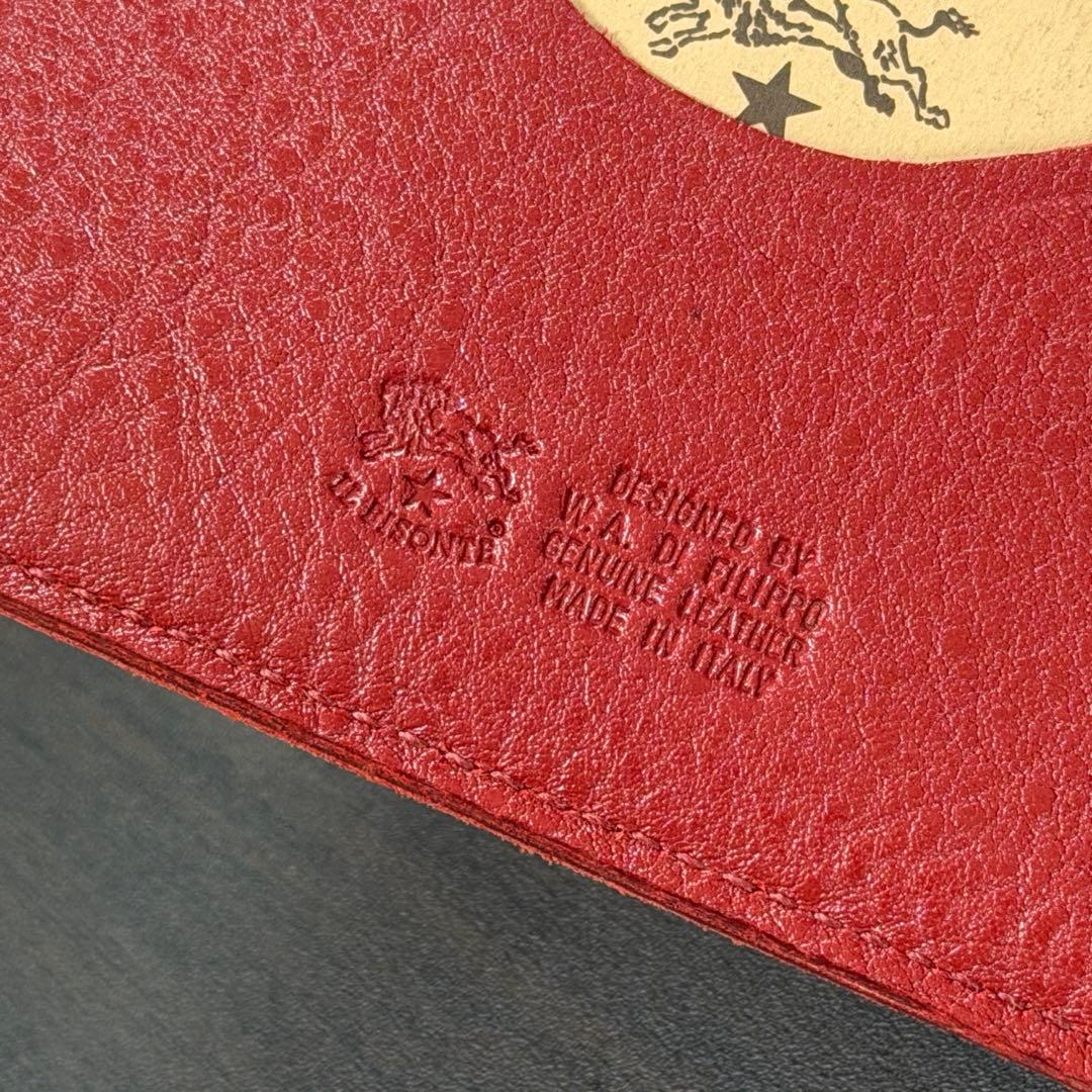 【新品未使用】イルビゾンテ 二つ折り がま口財布 レッド　ROSSO