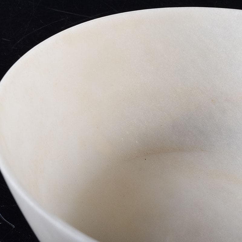 中国　玉石白玉彫刻　茶碗　C　R8268