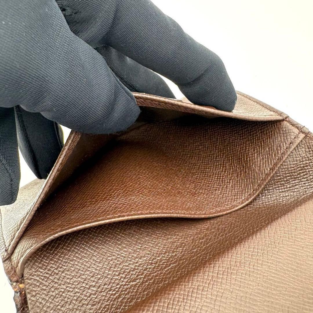 ぎ*ん様 ルイヴィトン 折財布 がま口財布 ダミエ エベヌ ヴィエノワ ブラウン