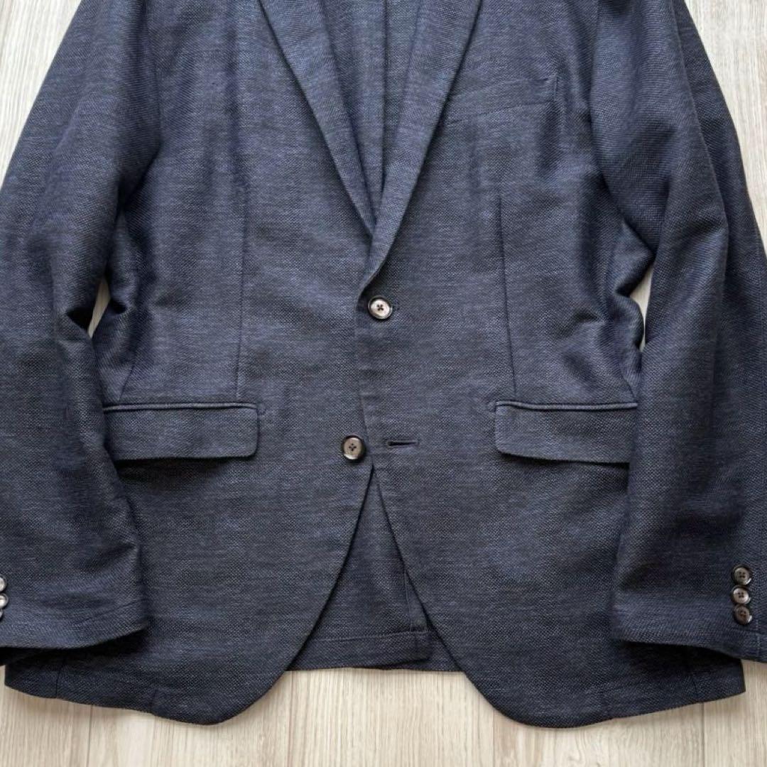 【極美品】ムッシュニコル アンコンジャケット ネイビー 50 XL 薄手 春夏
