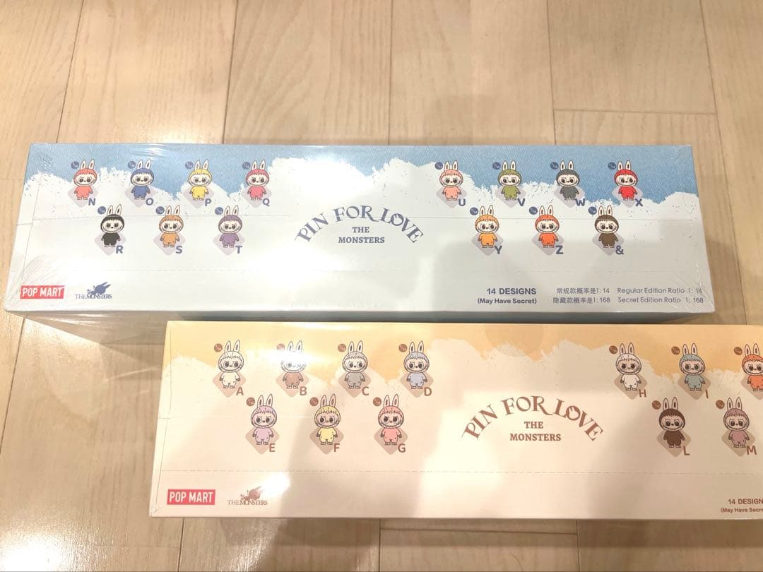 ポップマート　pin for loveアソートbox セット　イニシャル　ラブブ