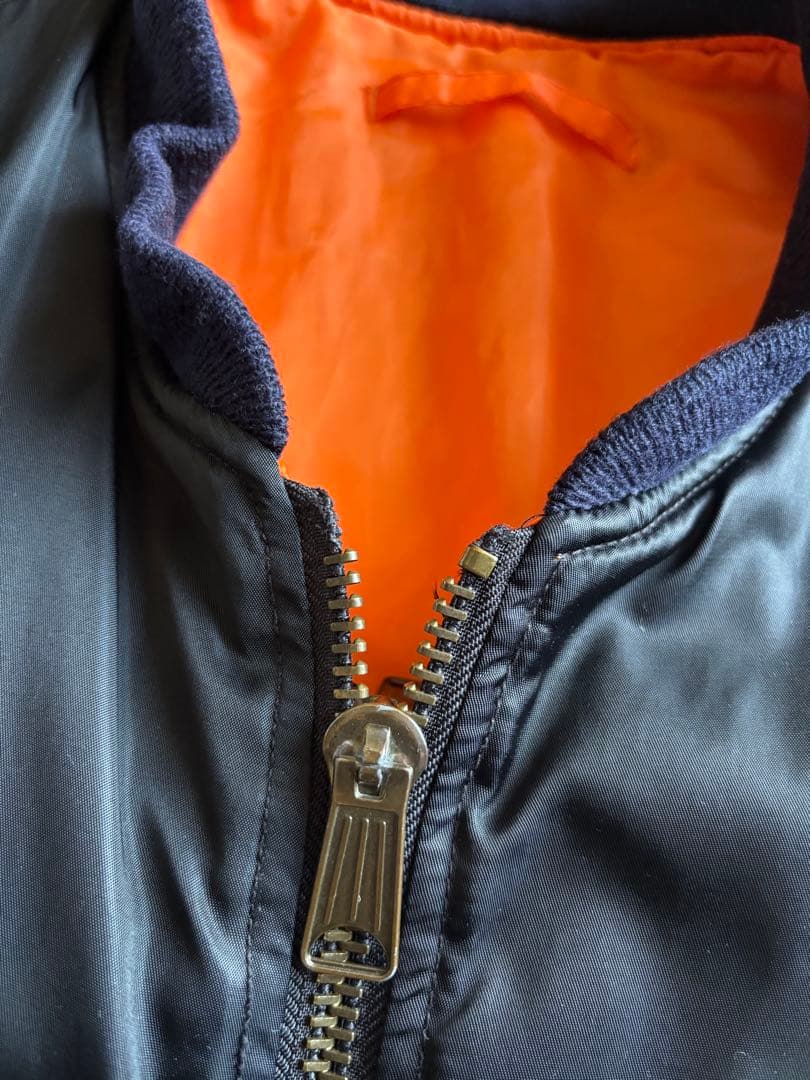 80s-90s ALPHA INDUSTRIES MA-1 ブラック 美品 XL