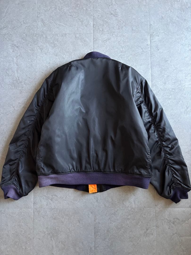 80s-90s ALPHA INDUSTRIES MA-1 ブラック 美品 XL