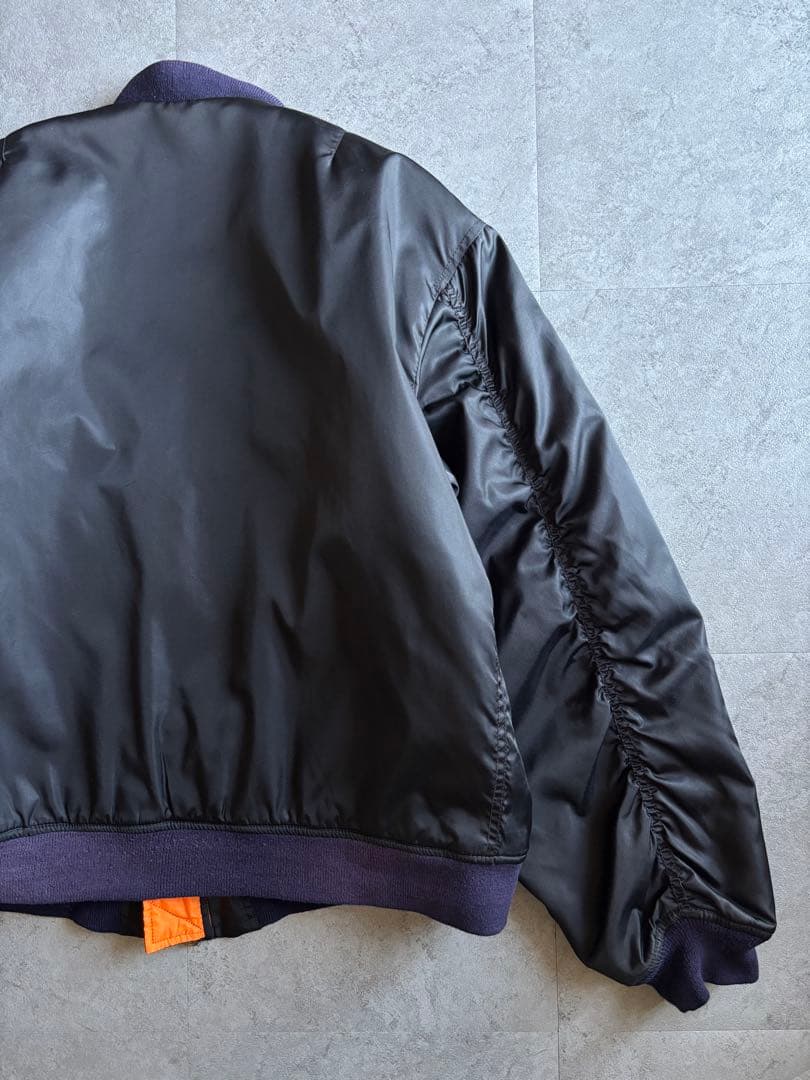 80s-90s ALPHA INDUSTRIES MA-1 ブラック 美品 XL