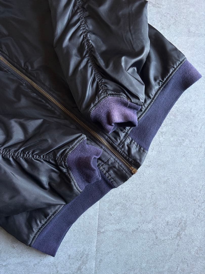 80s-90s ALPHA INDUSTRIES MA-1 ブラック 美品 XL